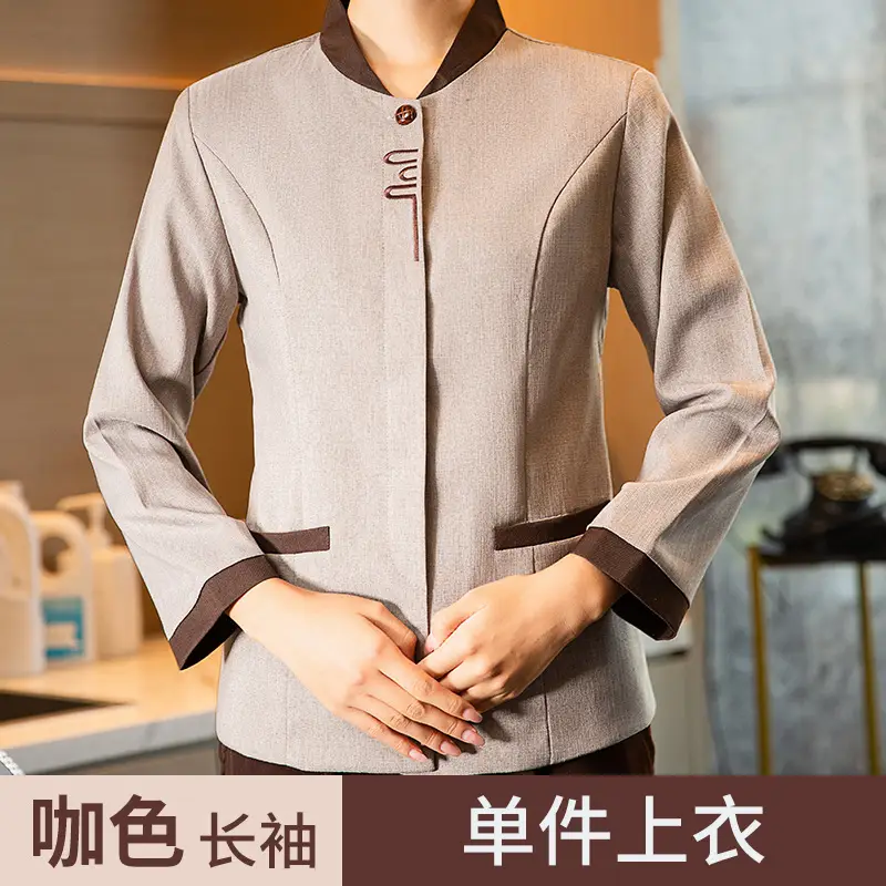 Long Sleeve Hotel Cleaning Suit for Men Women Winter - Image 3