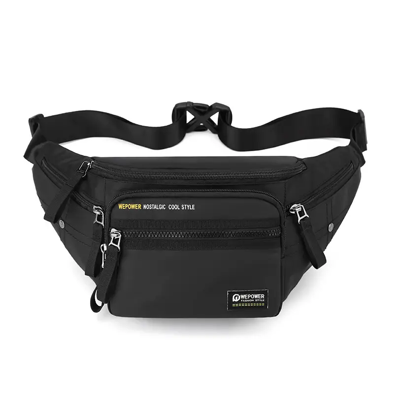 Men's Black Crossbody Messenger Bag Large Capacity - Image 9