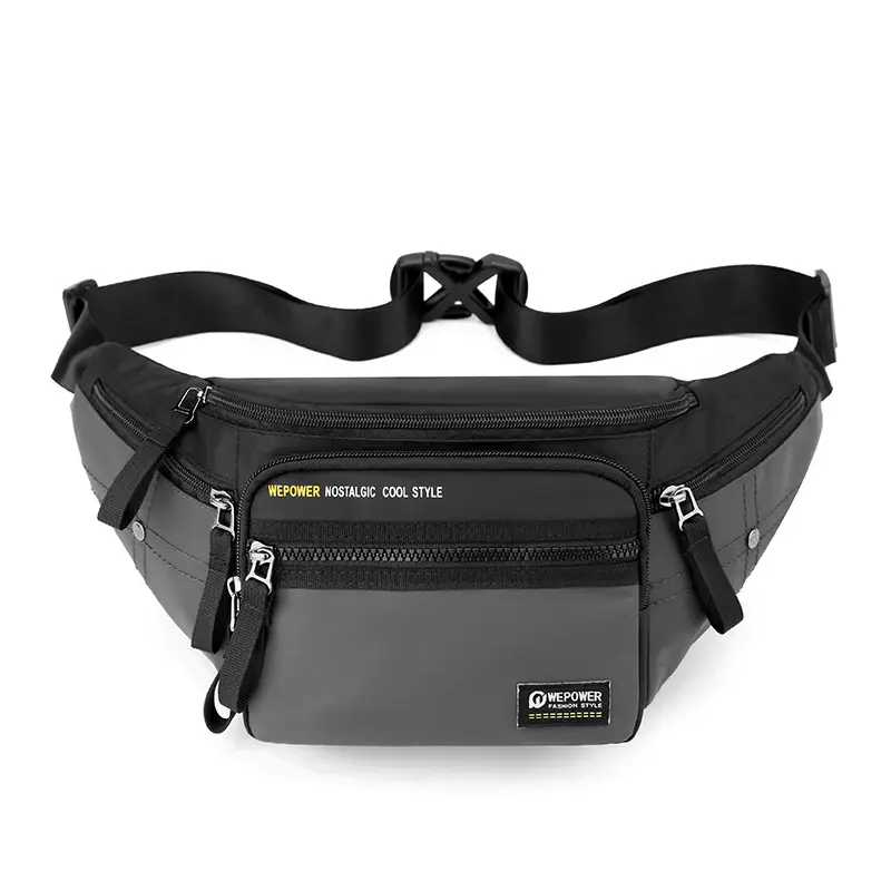 Men's Black Crossbody Messenger Bag Large Capacity - Image 2