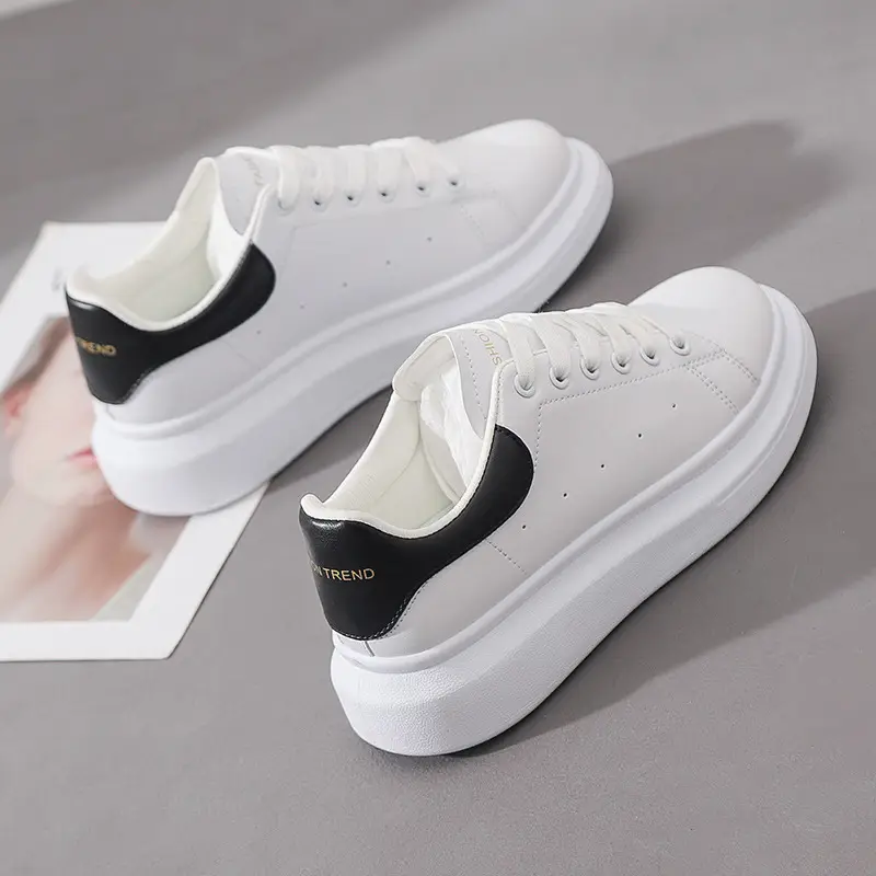 McQueen Classic White Lace-Up Sneakers Women 2025 - Image 5