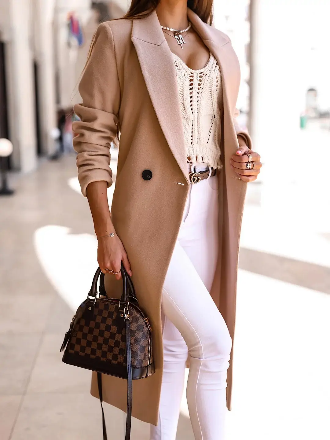 Women Woolen Lapel Jacket Black Button Slit 2025 — feature 50