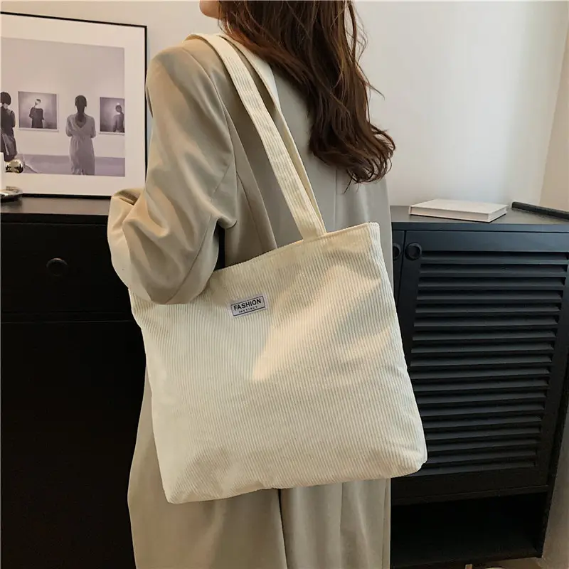 Canvas Tote Bag Yellow Large Capacity 2026 - Image 15
