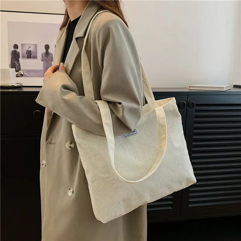 Canvas Tote Bag Yellow Large Capacity 2026 - Image 17