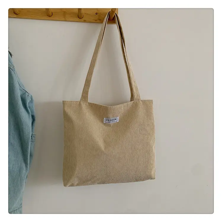 Canvas Tote Bag Yellow Large Capacity 2026 - Image 3