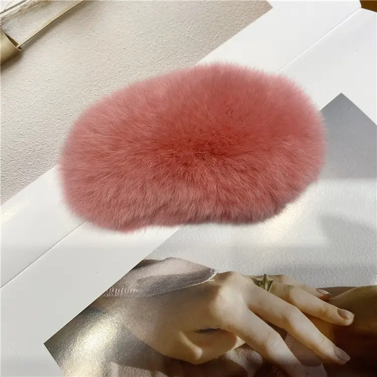 Oversized Plush Grey Hair Clip for Women - Image 50