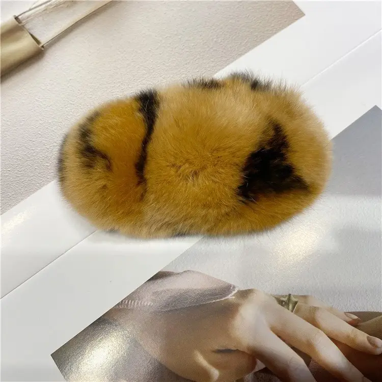 Oversized Plush Grey Hair Clip for Women - Image 52