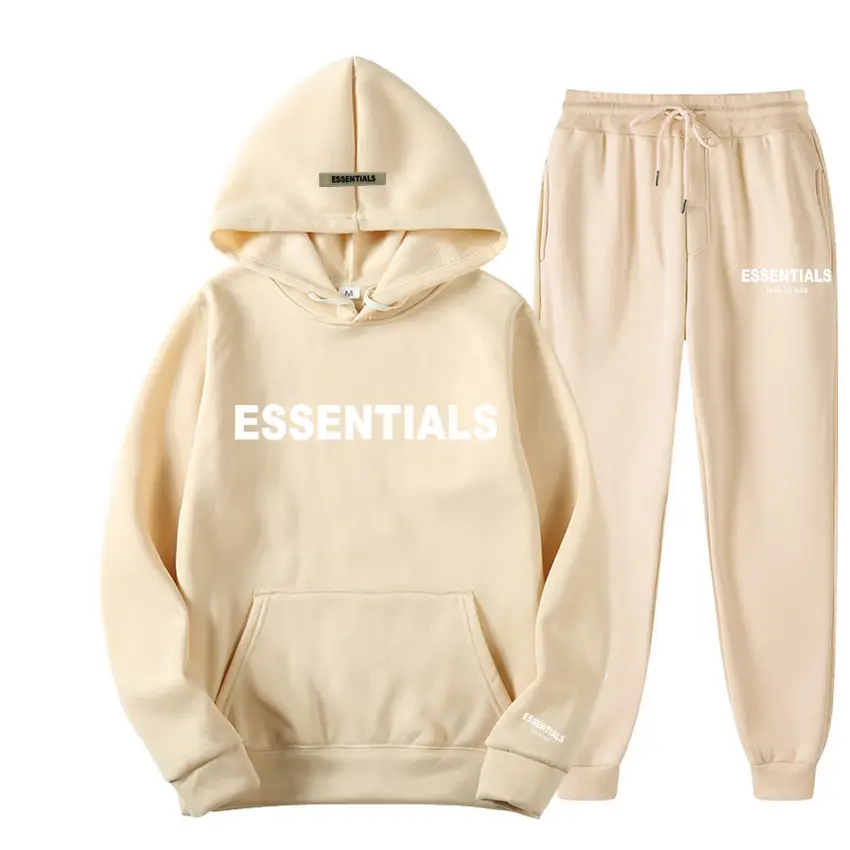 Men Blue Essentials Hoodie Sweatshirt Set - Image 10