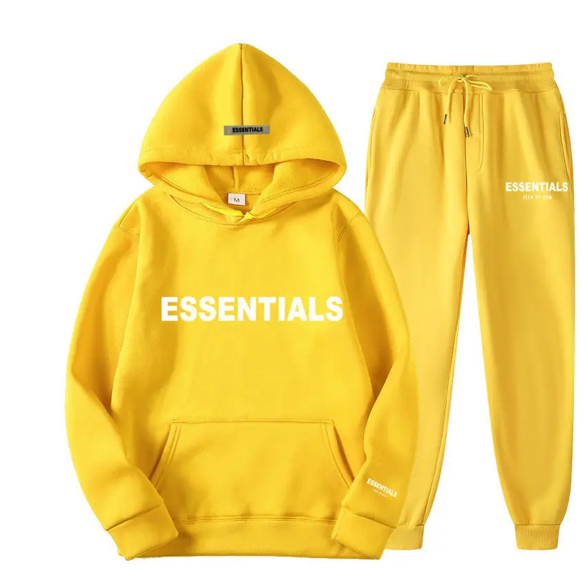 Men Blue Essentials Hoodie Sweatshirt Set - Image 11