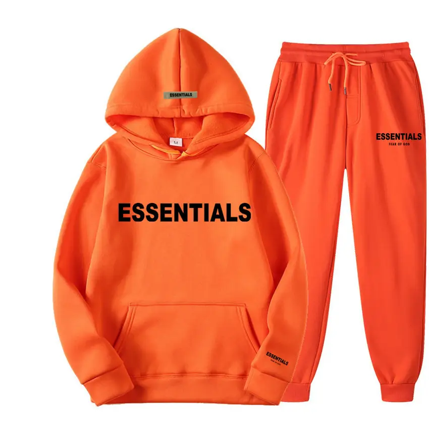 Men Blue Essentials Hoodie Sweatshirt Set - Image 15