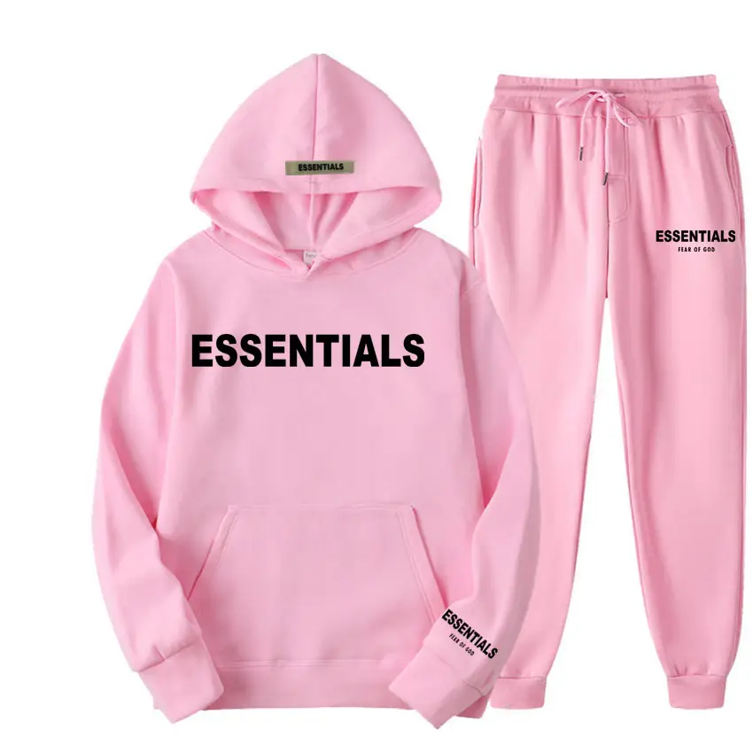 Men Blue Essentials Hoodie Sweatshirt Set - Image 17