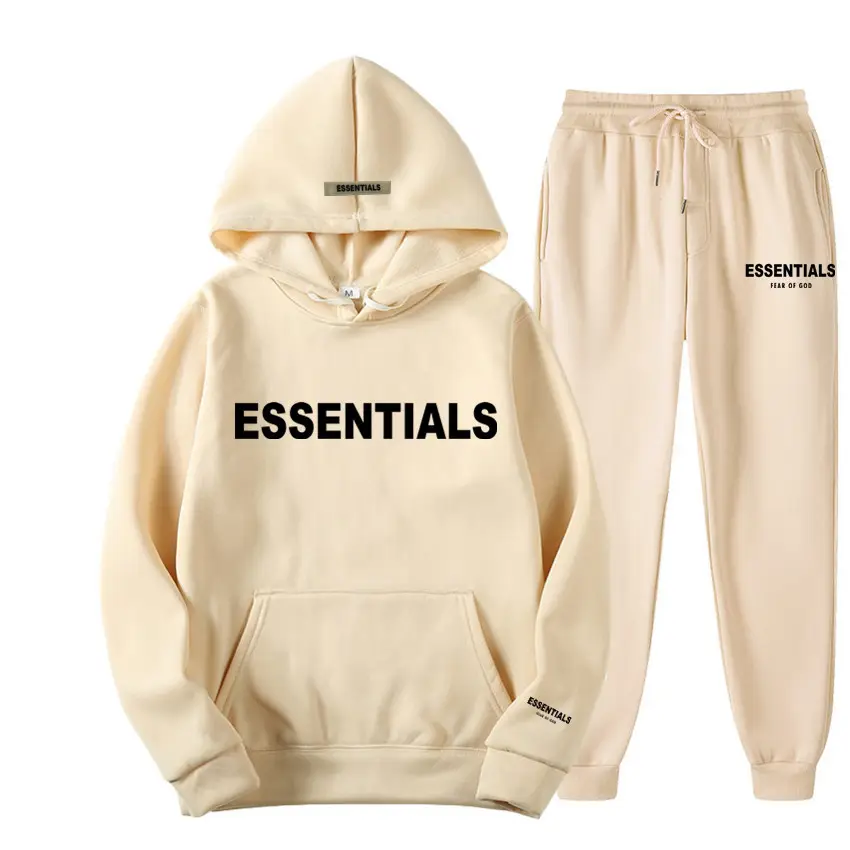 Men Blue Essentials Hoodie Sweatshirt Set - Image 18