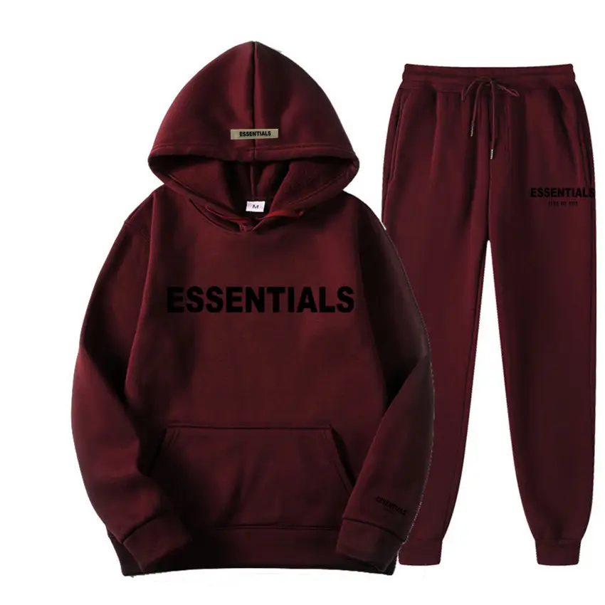 Men Blue Essentials Hoodie Sweatshirt Set - Image 24