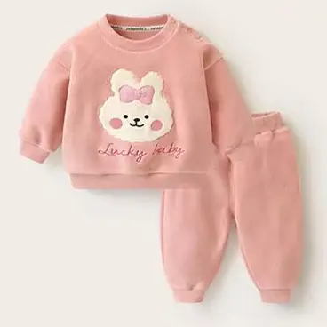 Panda Bear Long Sleeve Sweater Suit for Kids 1-3Y Winter Warm - Image 2