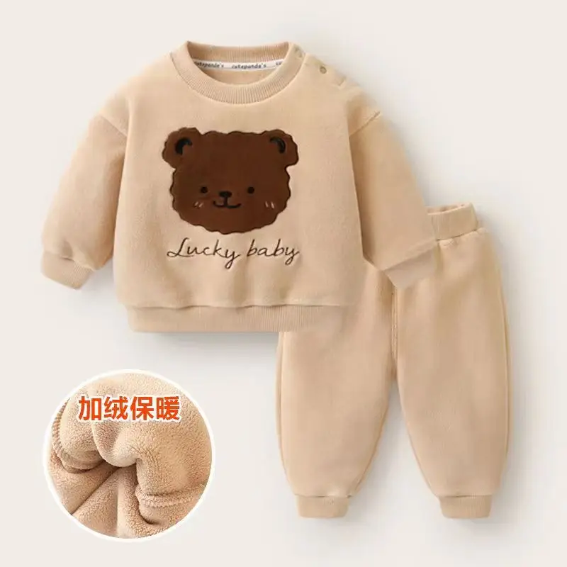 Panda Bear Long Sleeve Sweater Suit for Kids 1-3Y Winter Warm - Image 5