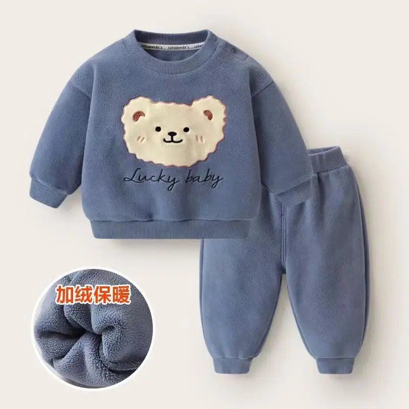 Panda Bear Long Sleeve Sweater Suit for Kids 1-3Y Winter Warm - Image 4