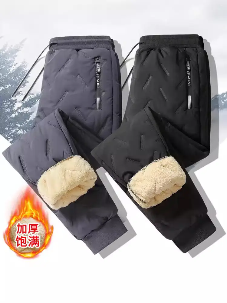 Winter Fleece Lined Men's Black Trousers - Image 8