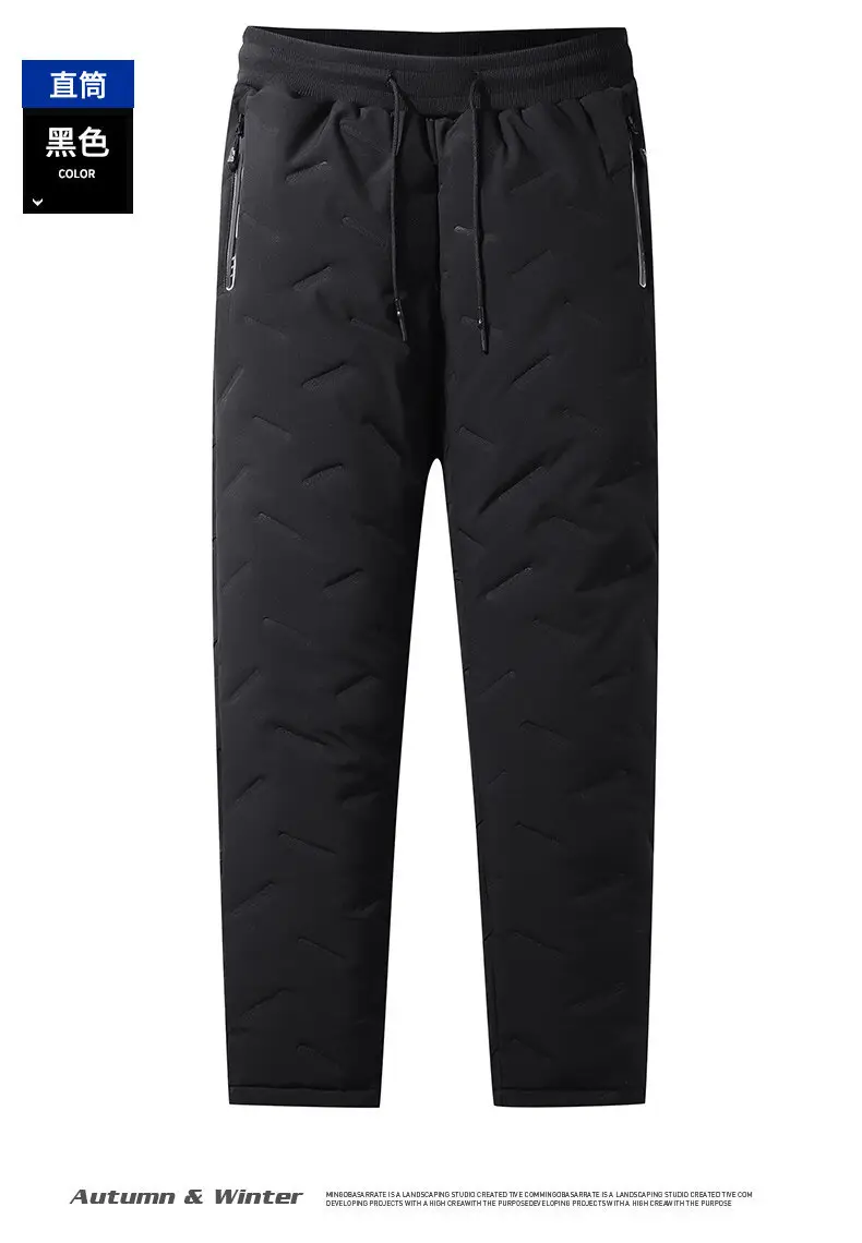 Winter Fleece Lined Men's Black Trousers — feature 17