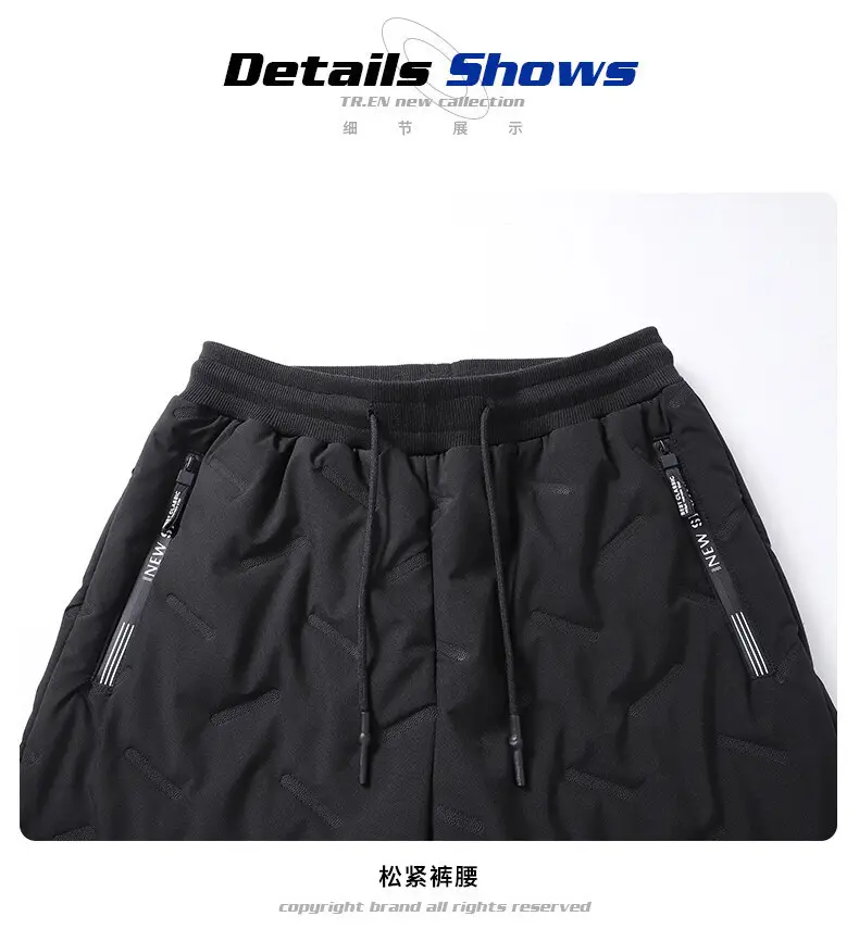 Winter Fleece Lined Men's Black Trousers — feature 19