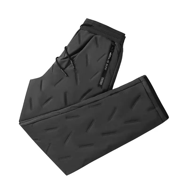 Winter Fleece Lined Men's Black Trousers - Image 4
