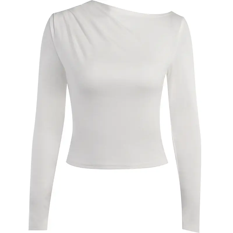 Black Long Sleeve Pleated Top with Slim Fit Bottom - Image 7