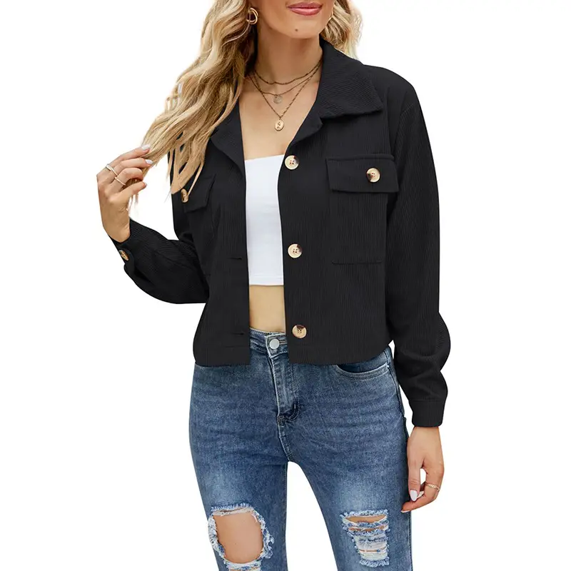 Women's Pink Long Sleeve Casual Jacket with Denim Jeans
