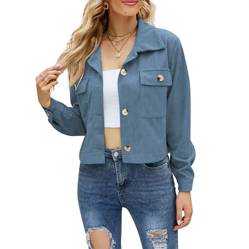 Women's Pink Long Sleeve Casual Jacket with Denim Jeans