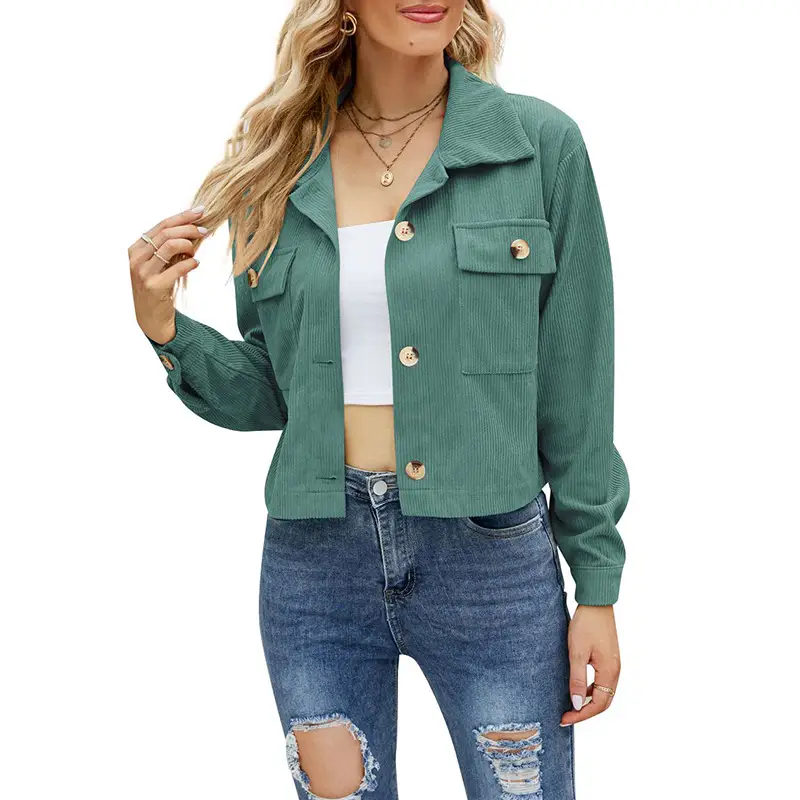 Women's Pink Long Sleeve Casual Jacket with Denim Jeans