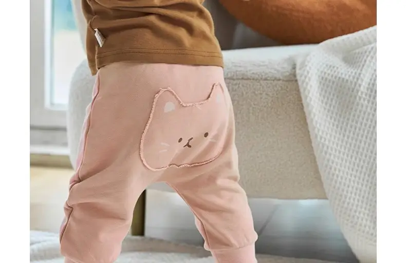 Niduo Bear Light Blue Cotton Pads Pants for Boys — feature 26