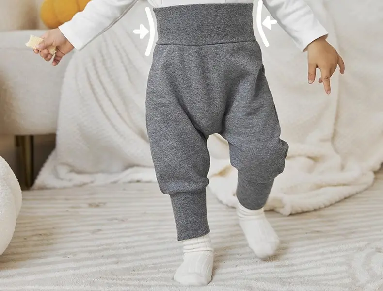 Niduo Bear Light Blue Cotton Pads Pants for Boys — feature 4