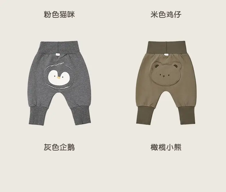 Niduo Bear Light Blue Cotton Pads Pants for Boys — feature 6
