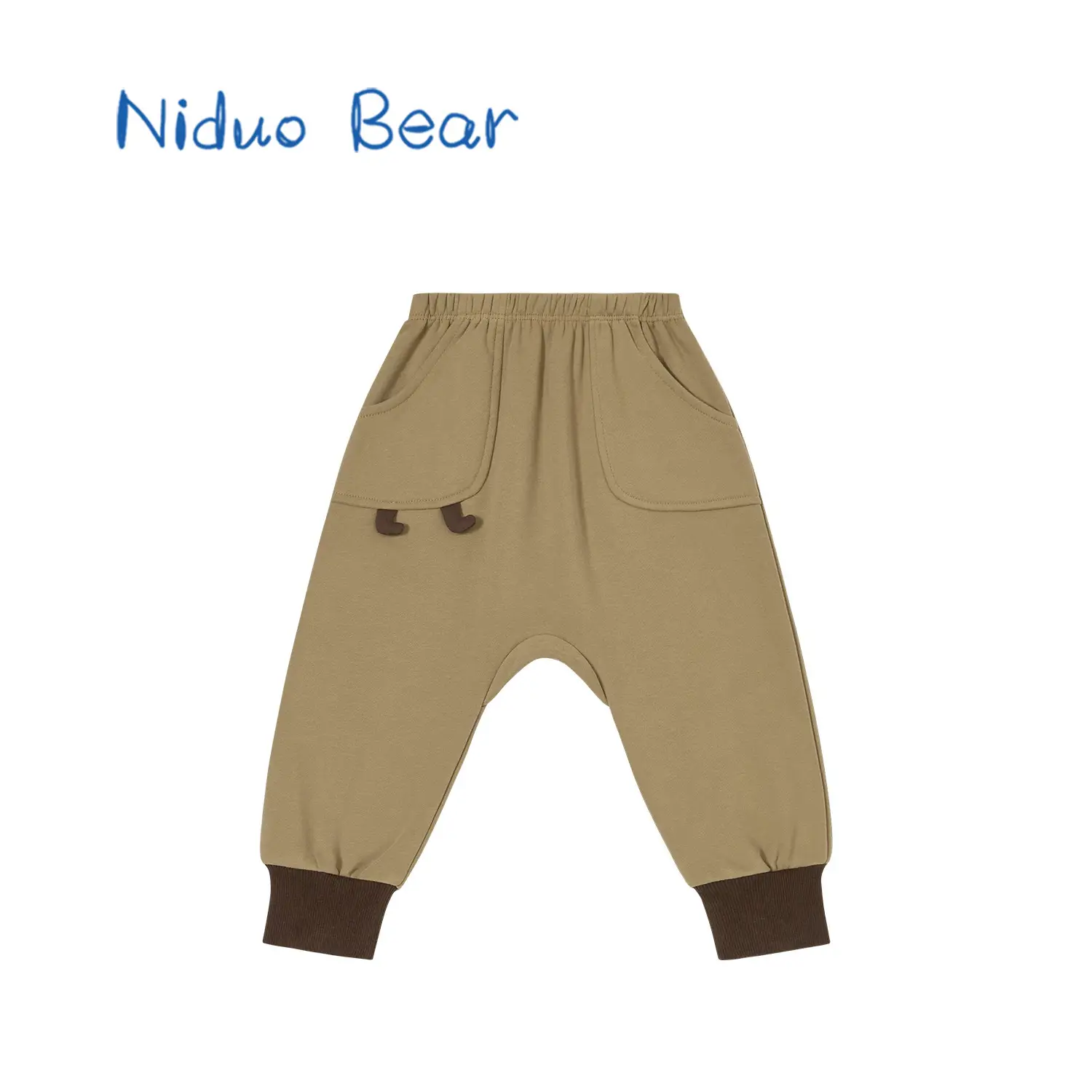 Niduo Bear Light Blue Cotton Pads Pants for Boys - Image 14