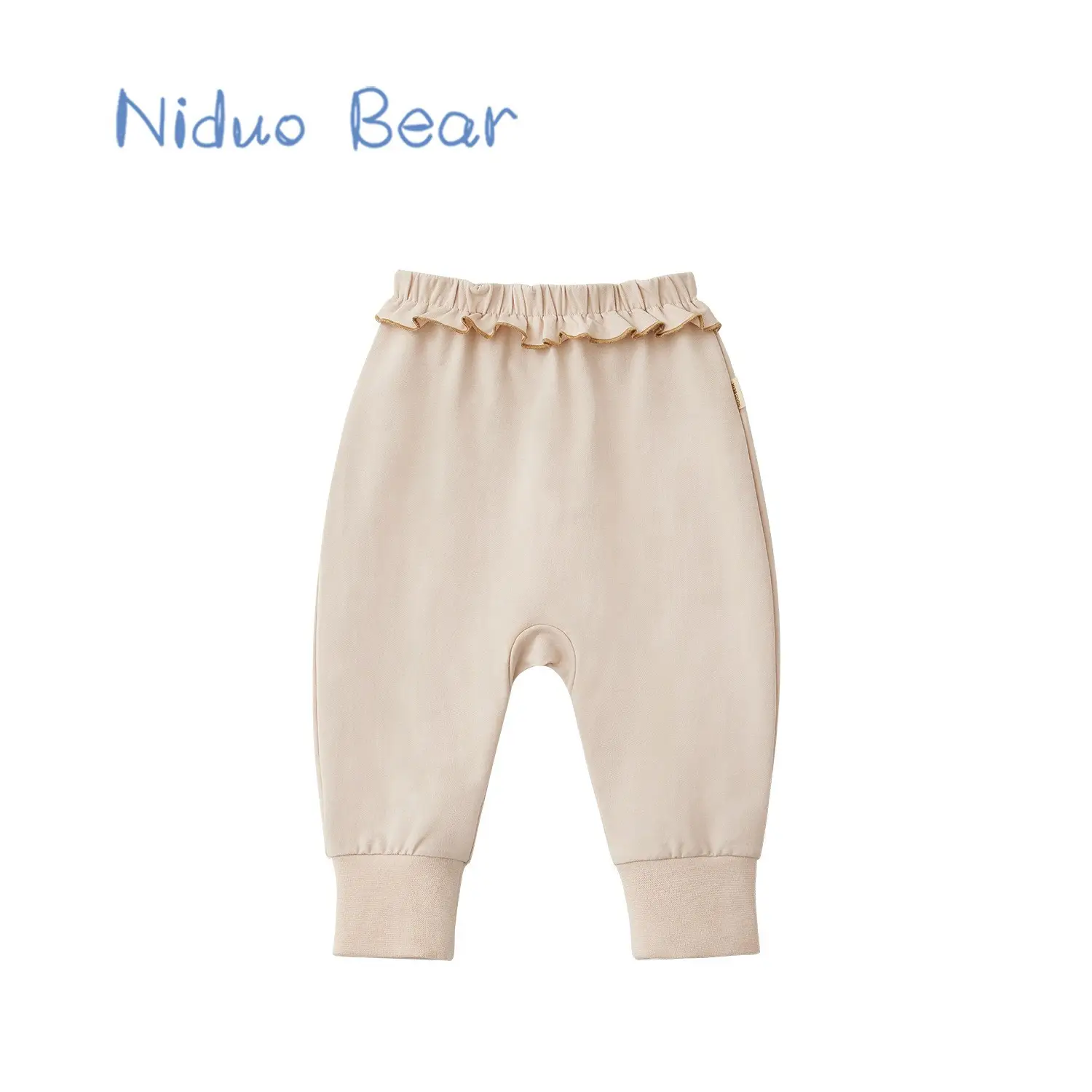 Niduo Bear Light Blue Cotton Pads Pants for Boys - Image 2