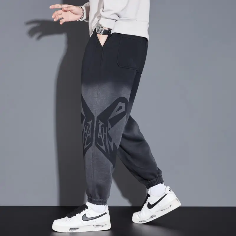 2025 Men Gradient Sweatpants Spring Autumn Plus Size