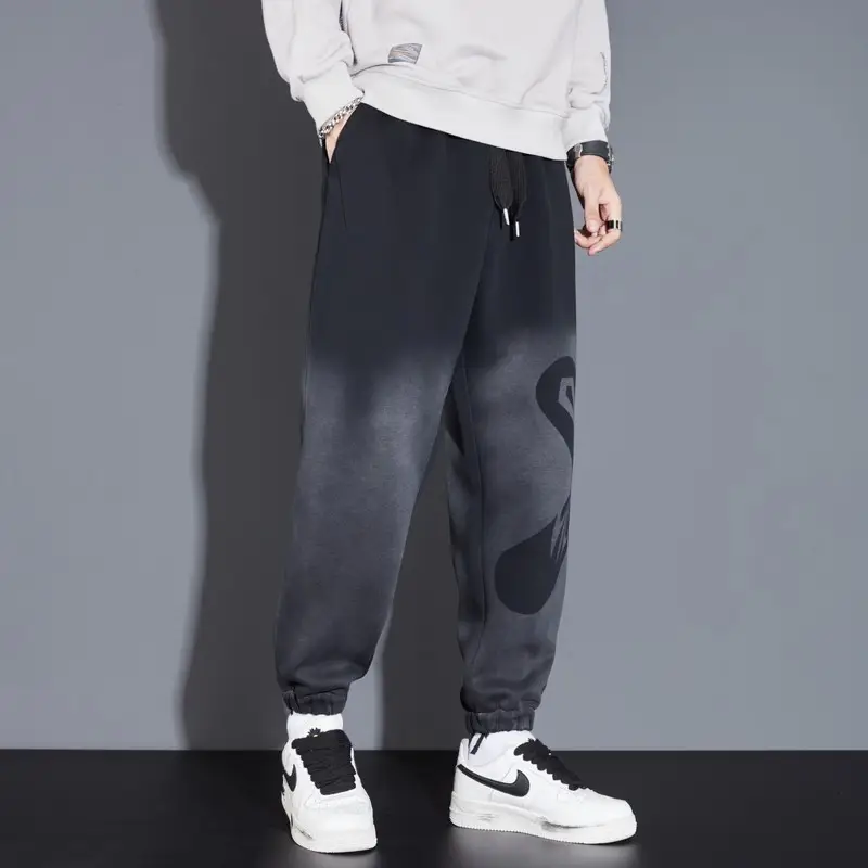 2025 Men Gradient Sweatpants Spring Autumn Plus Size