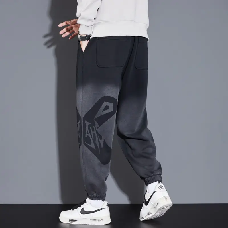 2025 Men Gradient Sweatpants Spring Autumn Plus Size