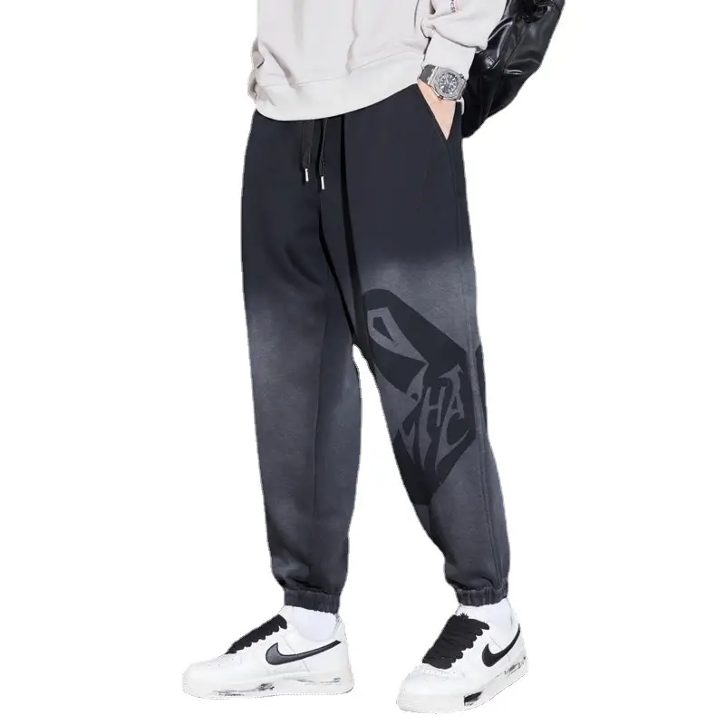2025 Men Gradient Sweatpants Spring Autumn Plus Size