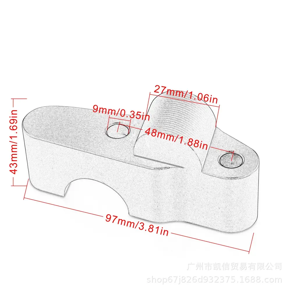 Benelli Handlebar Heightening Clips for BJ600 - Image 2