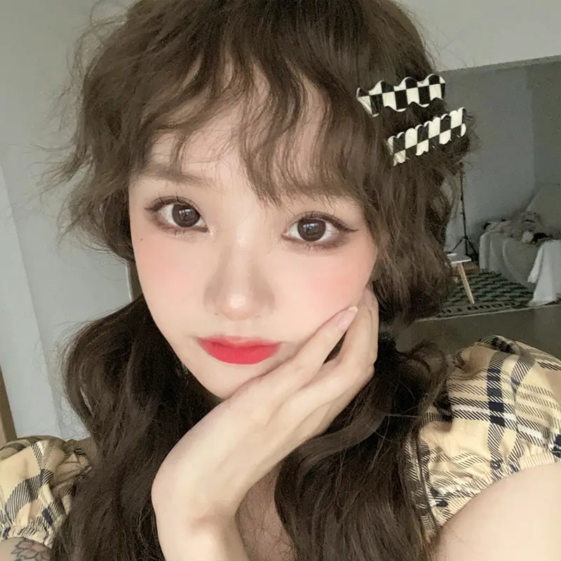 Chessboard Plaid Hairpins Female Side Seamless Summer 2022 - Image 16