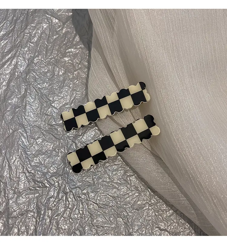 Chessboard Plaid Hairpins Female Side Seamless Summer 2022 — feature 20