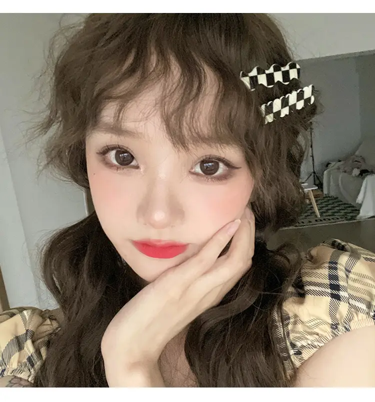 Chessboard Plaid Hairpins Female Side Seamless Summer 2022 — feature 6