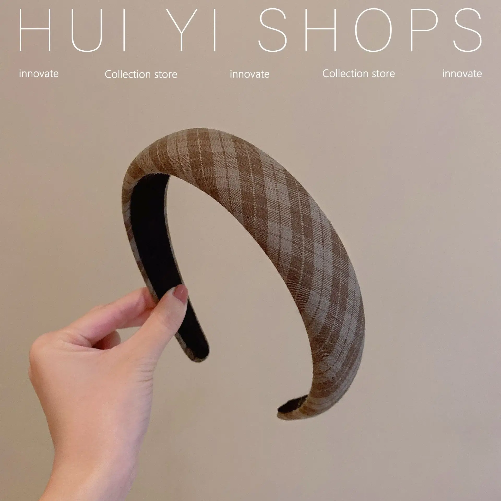 Plaid Hairband for Women Autumn Winter Use - Image 3
