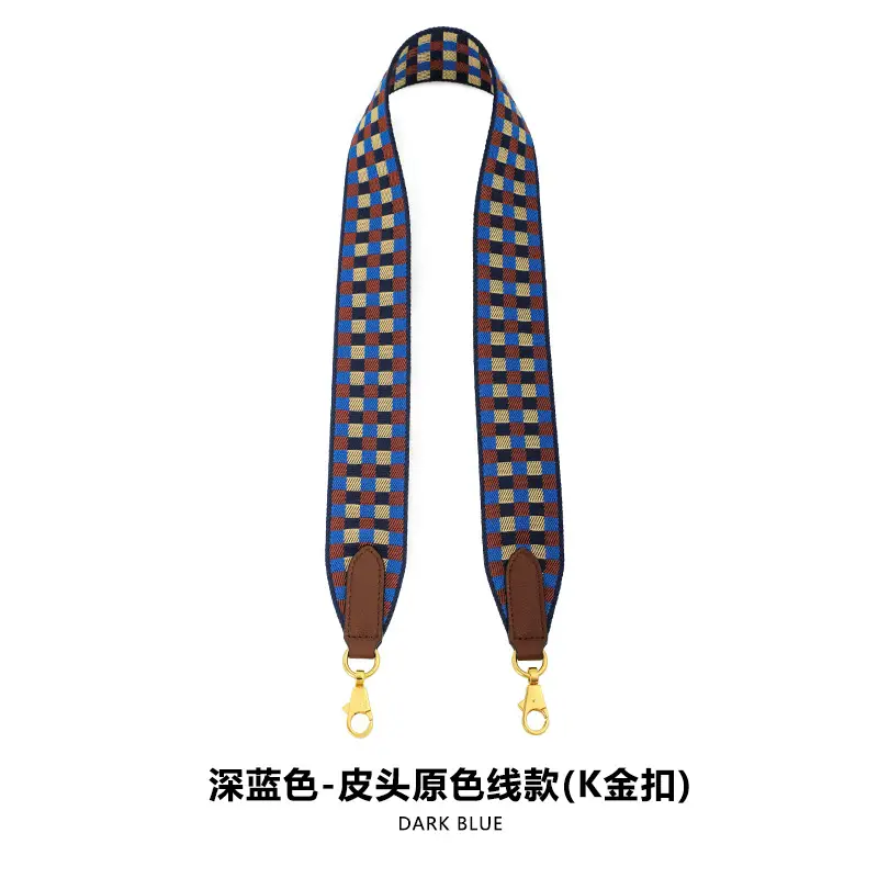 Ma Huangshi Ribbon Bag Belt Shoulder Crossbody Dark Blue K Loop