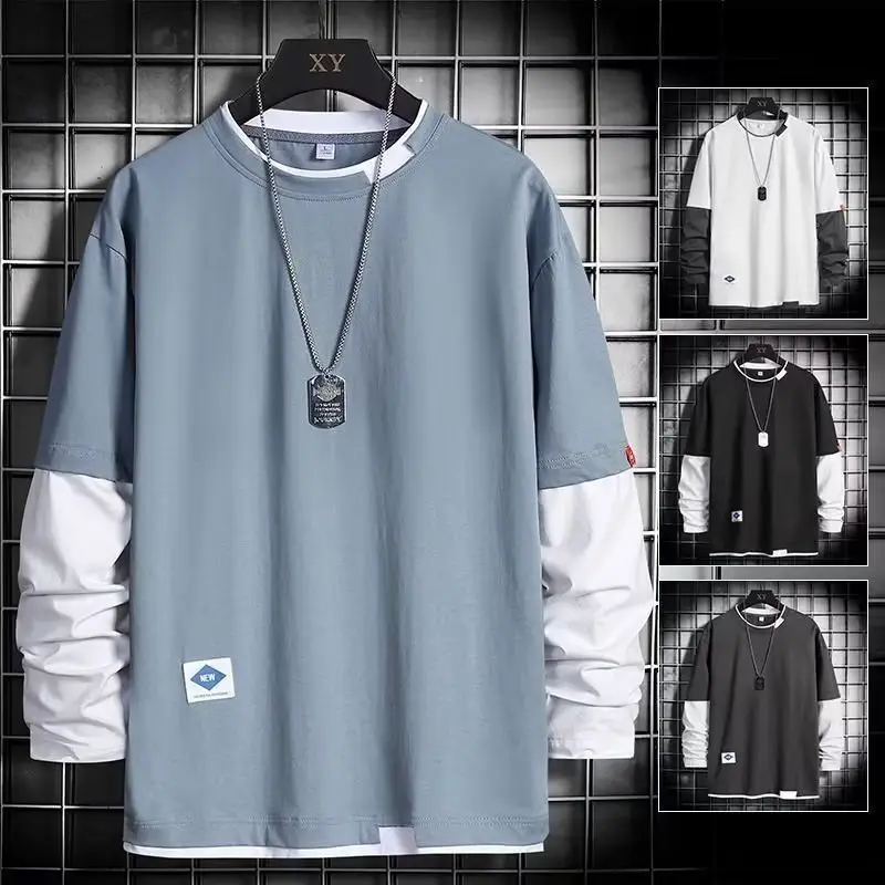 Men's Cream Sweatshirt with Long Sleeve & Neck Band