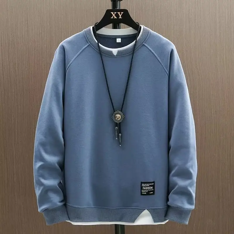 Men's Cream Sweatshirt with Long Sleeve & Neck Band