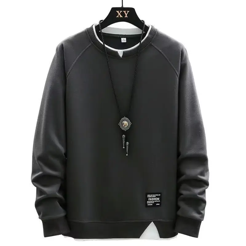 Men's Cream Sweatshirt with Long Sleeve & Neck Band