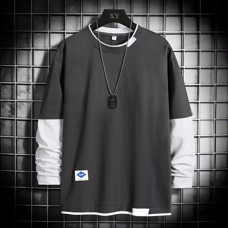 Men's Cream Sweatshirt with Long Sleeve & Neck Band