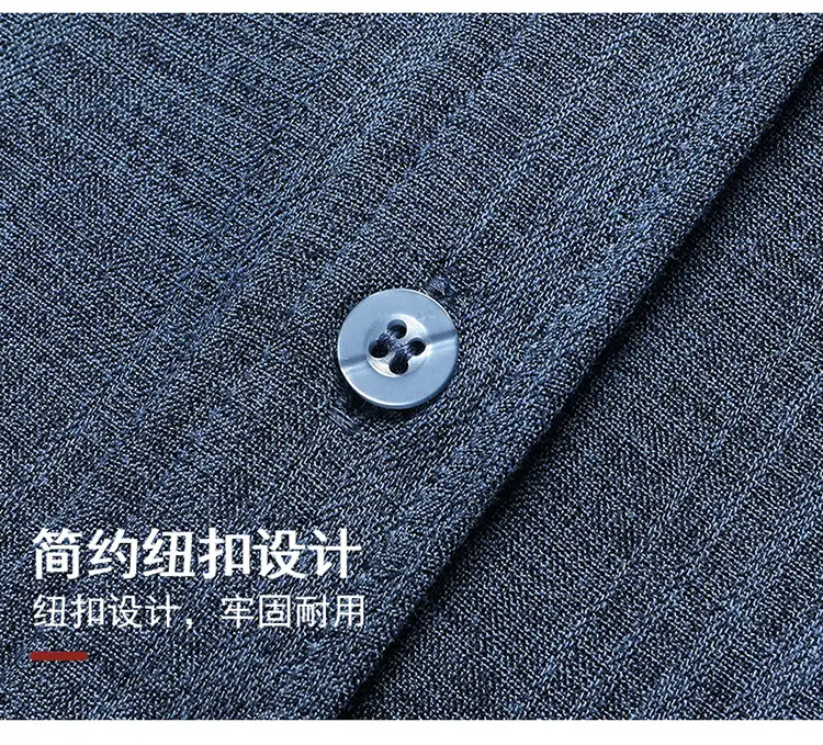 Fleece Lined Men's Shirt Blue Long Sleeve Winter Warm — feature 12
