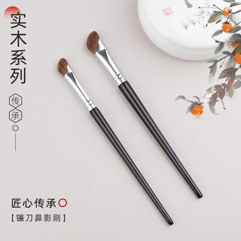 New Sickle Beveled Nose Shadow Brush Sniffing Brush Pony Hair Beveled Head Shade Brush Cangzhou Makeup Brush - Image 5