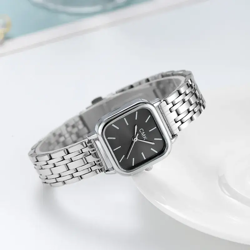 Gold Square Roman Digital Women's Watch