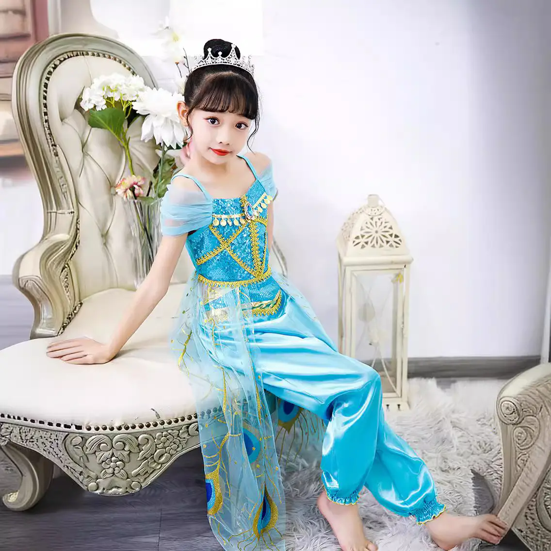 Jasmine Dress for Girls European American 20.22 Million Holy Festival